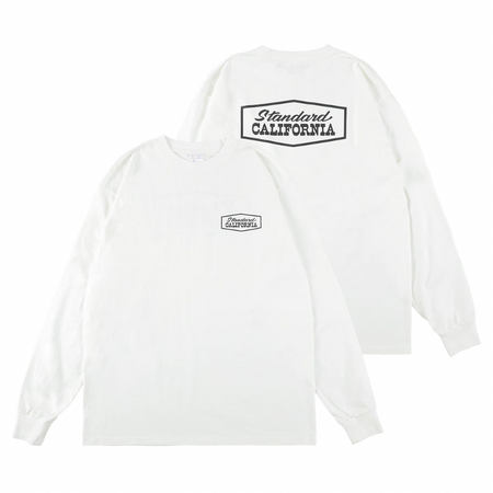 [STANDARD CALIFORNIA]SD Heavyweight Stadium Logo Long Sleeve T/White(TSOLB120)