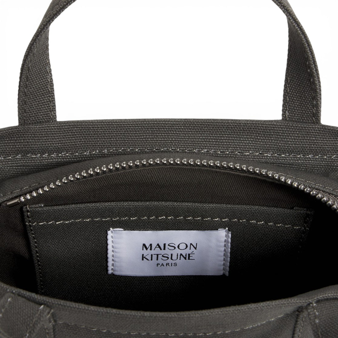 [MAISON KITSUNE]FOX HEAD MINI TOTE/Beluga(MW05106WW0107)