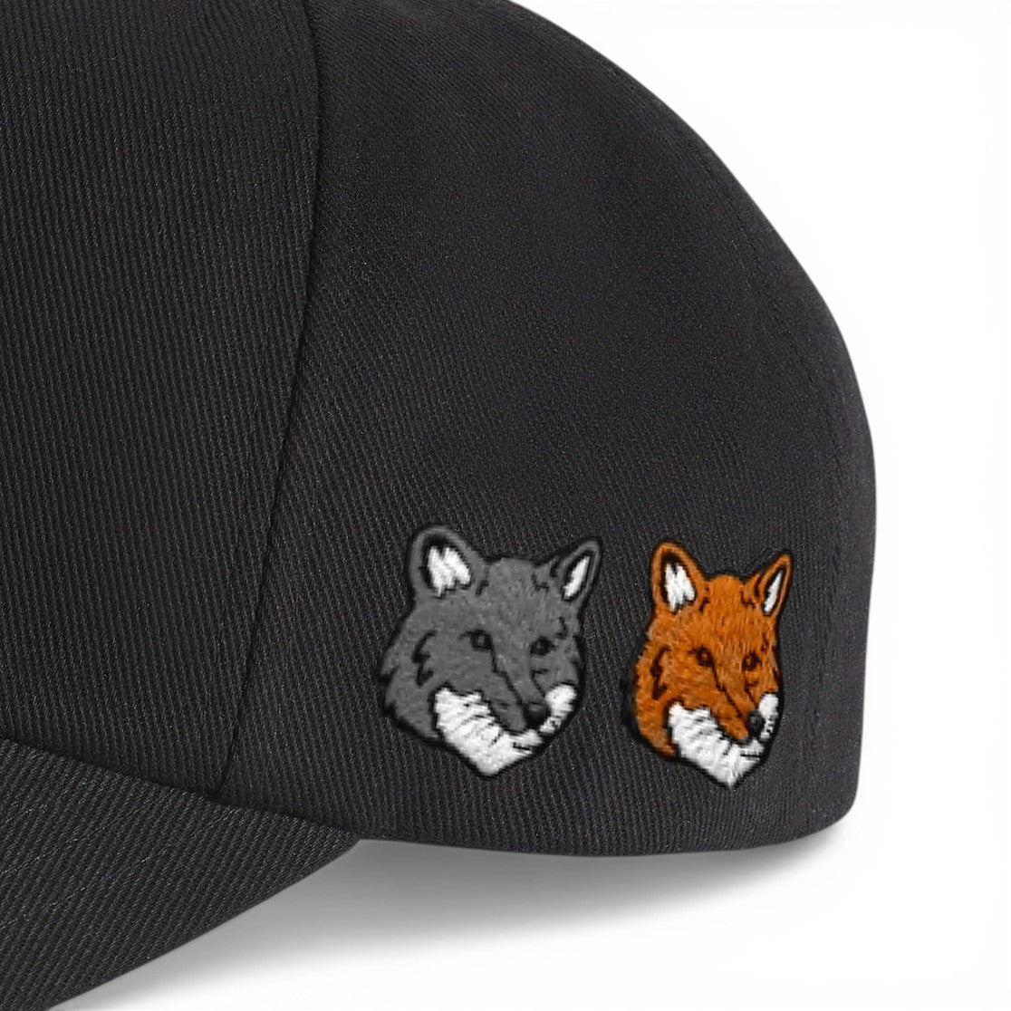 MAISON KITSUNE]DOUBLE FOX HEAD CAP/Anthracite(OM611CFWW0096) – R&Co.