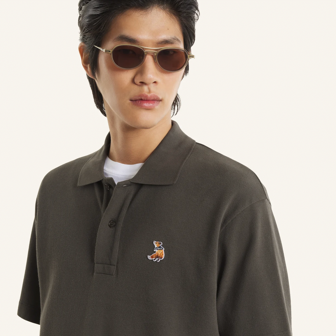 MAISON KITSUNE]DREAMING FOX COMFORT POLO/beluga(QM00201KP0001) – R&Co.