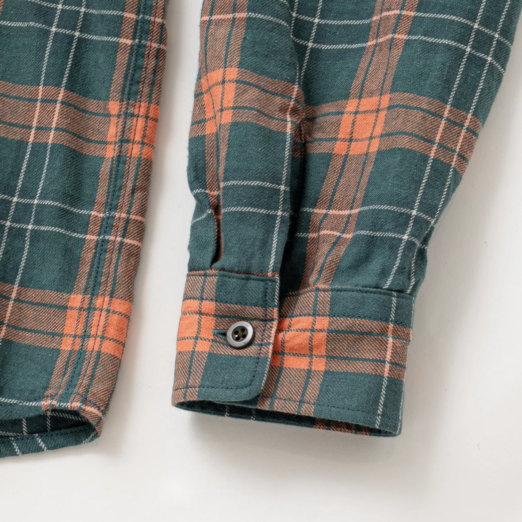 [RATS]COTTON LINEN CHECK SHIRT/GREEN