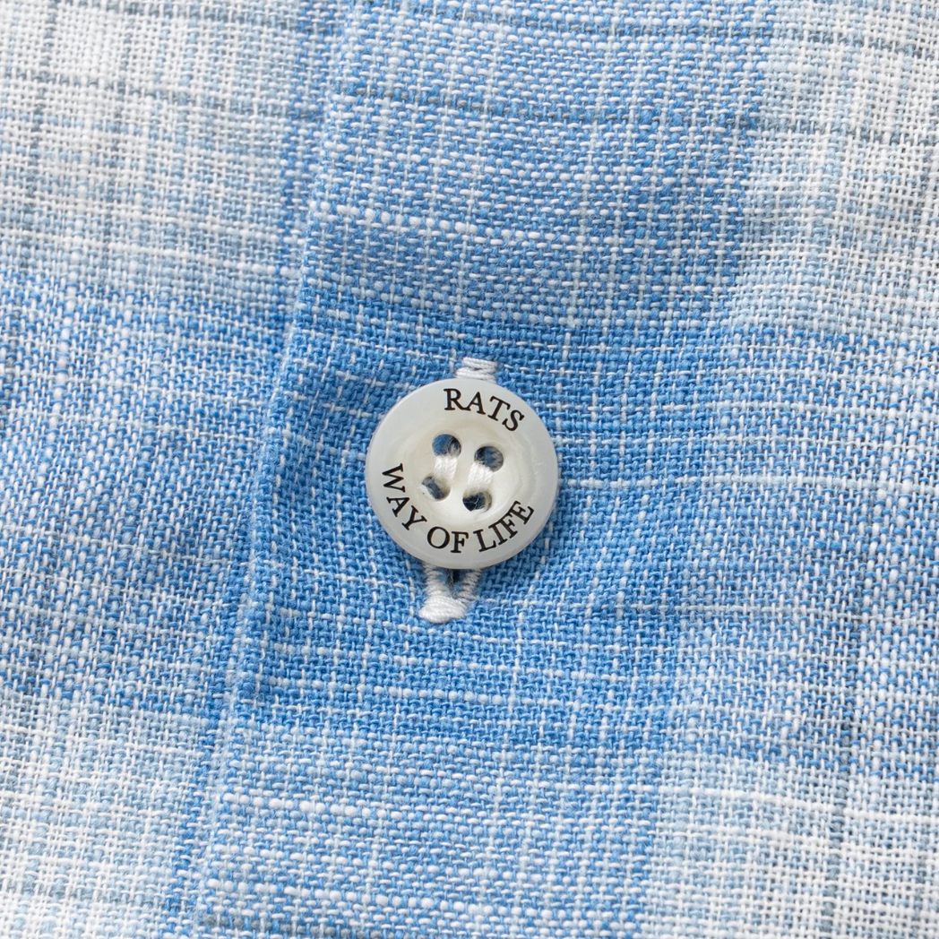 [RATS]BOARD CHECK SHIRT/SAX BLUE