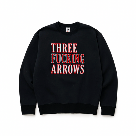 [RATS]CLASSIC EMBROIDERY CREW NECK SWEAT/BLACK