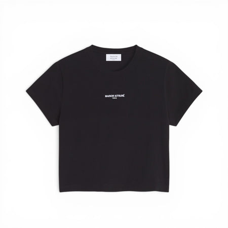 [MAISON KITSUNE]MAISON KITSUNE PARIS COMFORT BABY TEE-SHIRT/black(QW00100KJ7026)