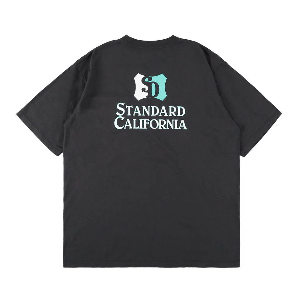 [STANDARD CALIFORNIA]SD Heavyweight Shield Logo Pocket T/Black(TSOAF100)