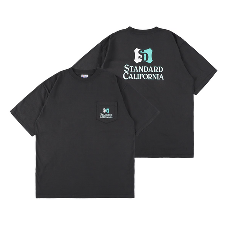 [STANDARD CALIFORNIA]SD Heavyweight Shield Logo Pocket T/Black(TSOAF100)