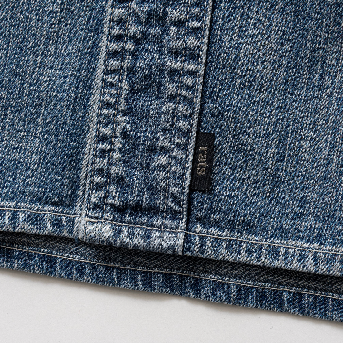 [RATS]STAND COLLAR DENIM SHIRT/INDIGO