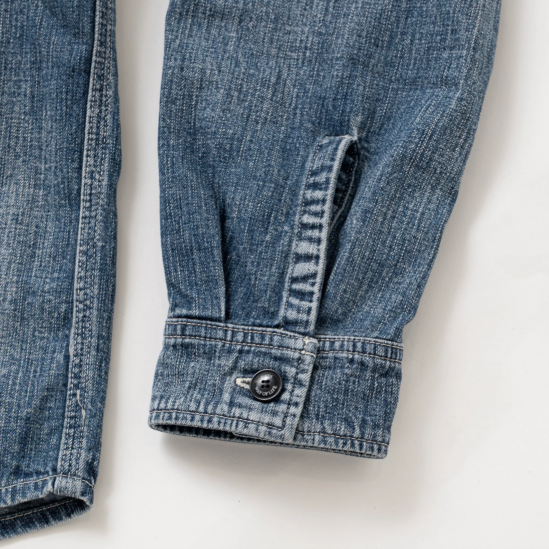 [RATS]STAND COLLAR DENIM SHIRT/INDIGO
