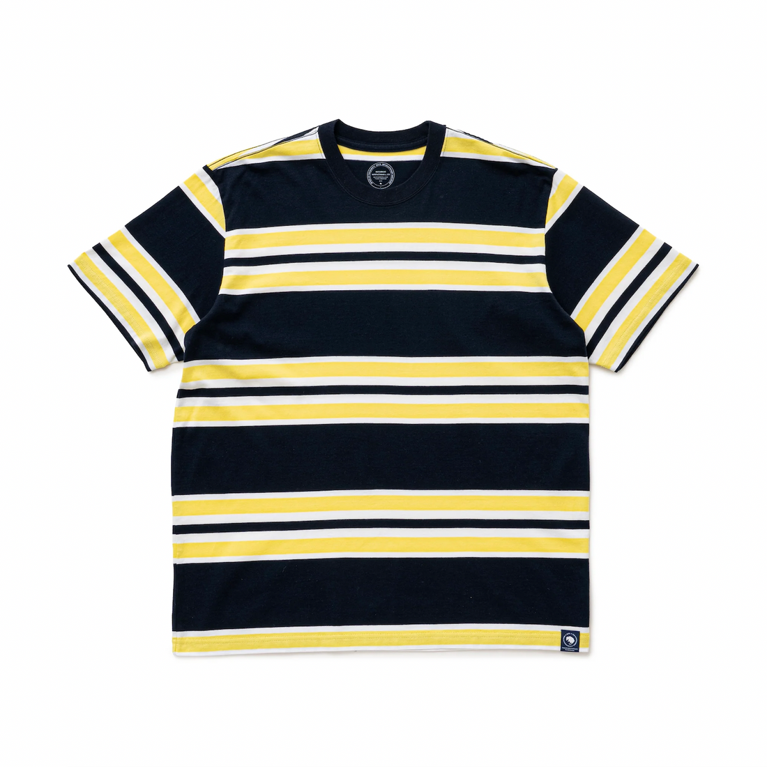 [RATS]BORDER TEE/NAVY/YELLOW