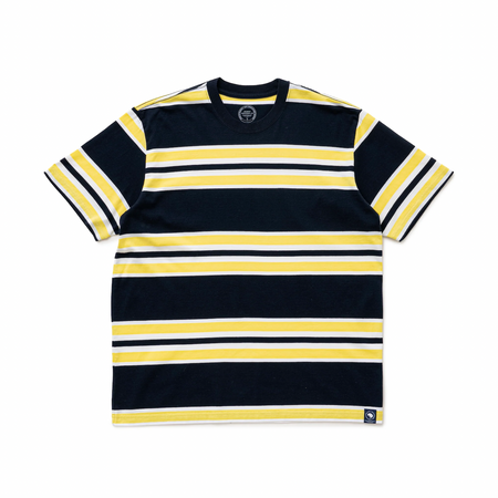 [RATS]BORDER TEE/NAVY/YELLOW