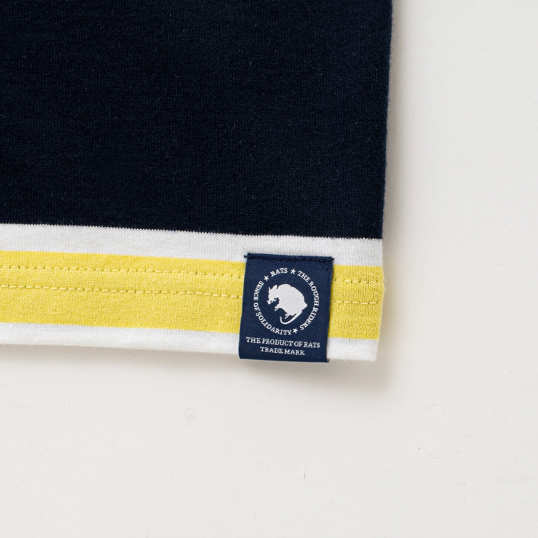 [RATS]BORDER TEE/NAVY/YELLOW