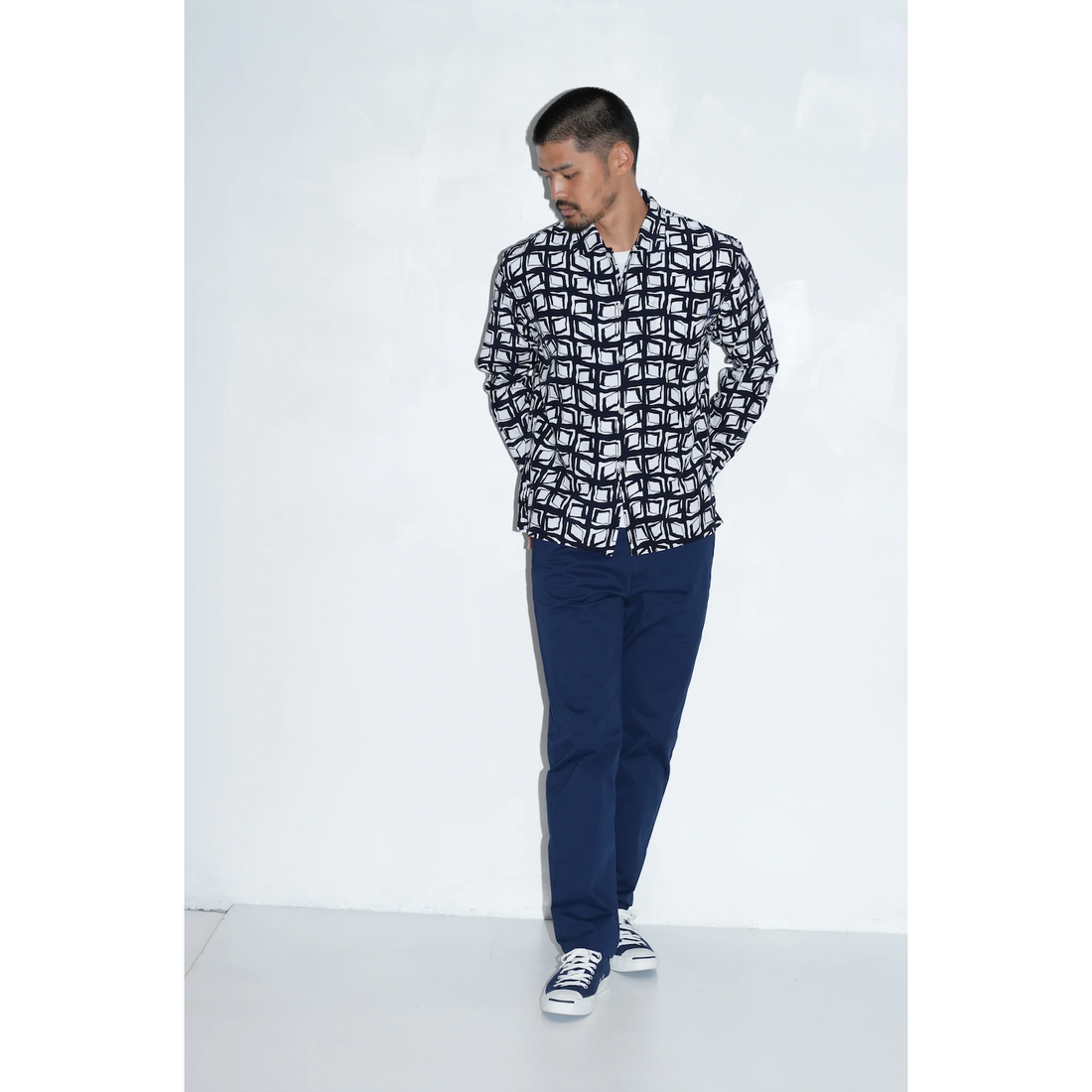 [RATS]ATOMIC L/S SHIRT/NAVY