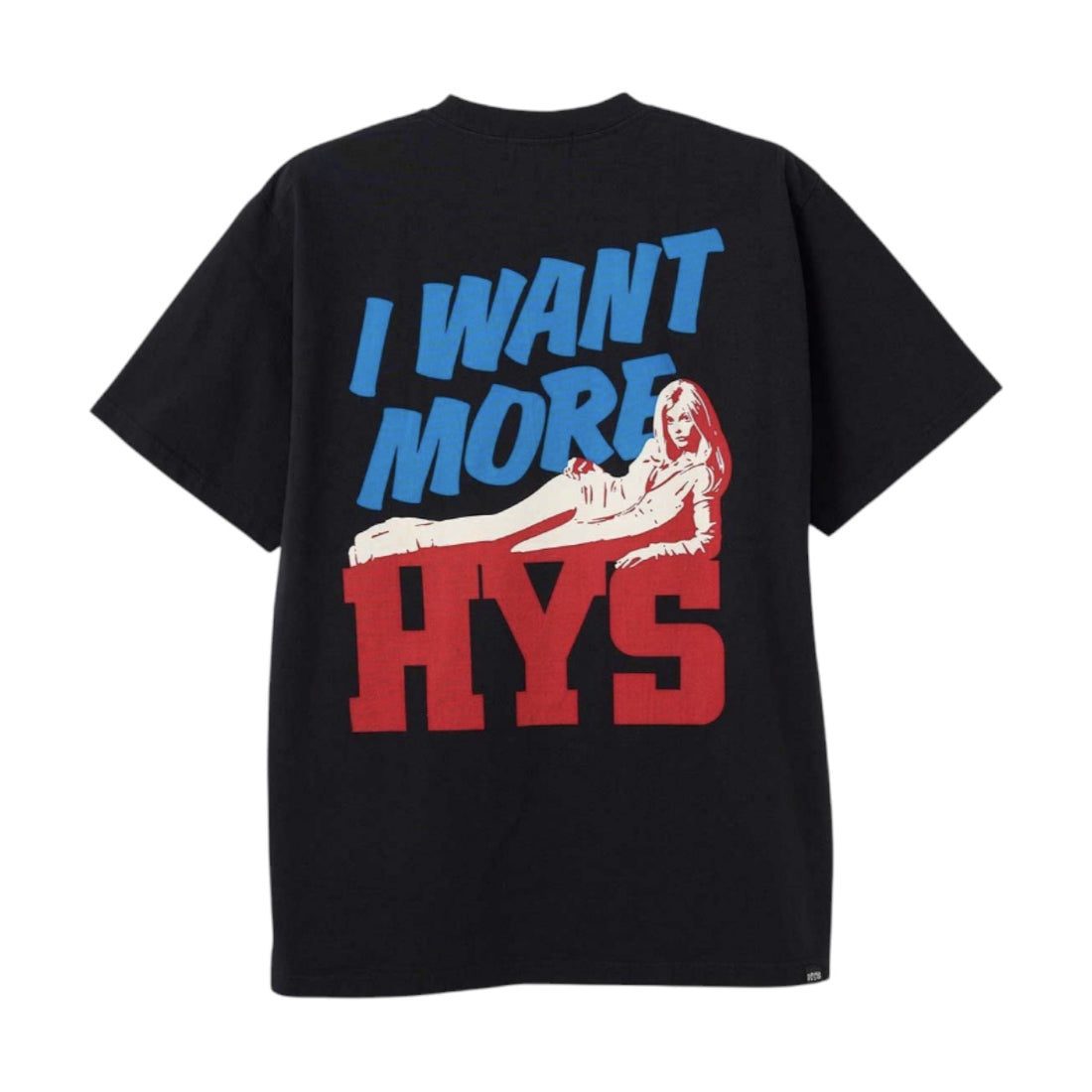 [HYSTERIC GLAMOUR]I WANT MORE HYS Tシャツ/BLACK(02261CT21)
