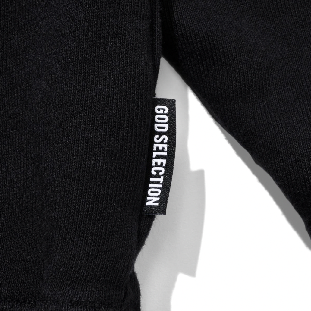 [GOD SELECTION XXX]CREW NECK SWEAT SHIRT/BLACK(GX-S26-CS-02)
