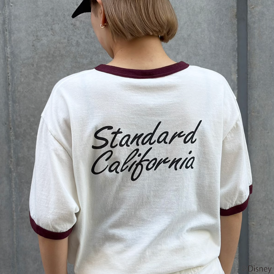 [STANDARD CALIFORNIA]Disney / SD Ringer T/White/Burgundy(TSOSJ110)