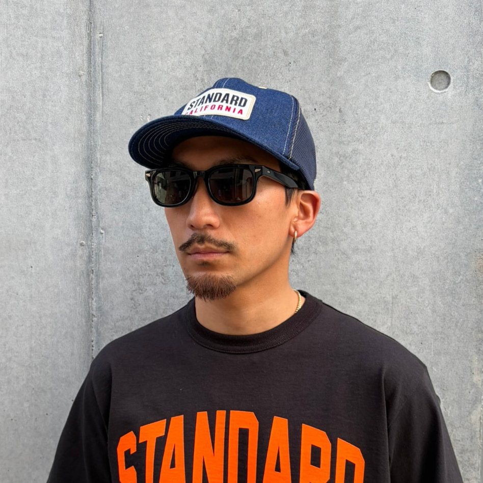 [STANDARD CALIFORNIA]SD Box Logo Patch Denim Mesh Cap/Indigo(OTCOV090)
