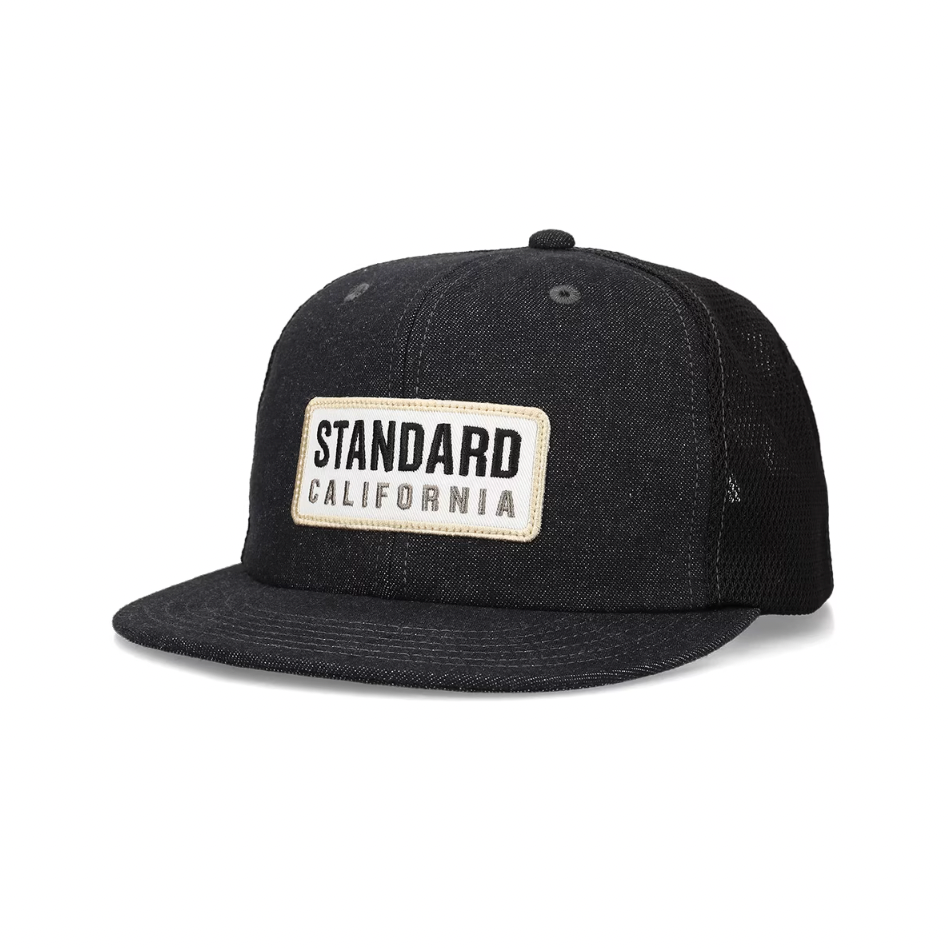 [STANDARD CALIFORNIA]SD Box Logo Patch Denim Mesh Cap/Black(OTCOV090)