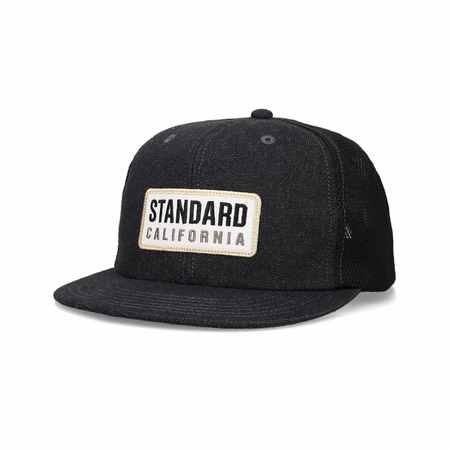 [STANDARD CALIFORNIA]SD Box Logo Patch Denim Mesh Cap/Black(OTCOV090)