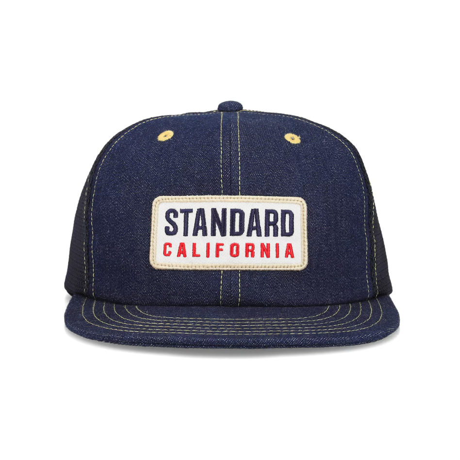 [STANDARD CALIFORNIA]SD Box Logo Patch Denim Mesh Cap/Indigo(OTCOV090)