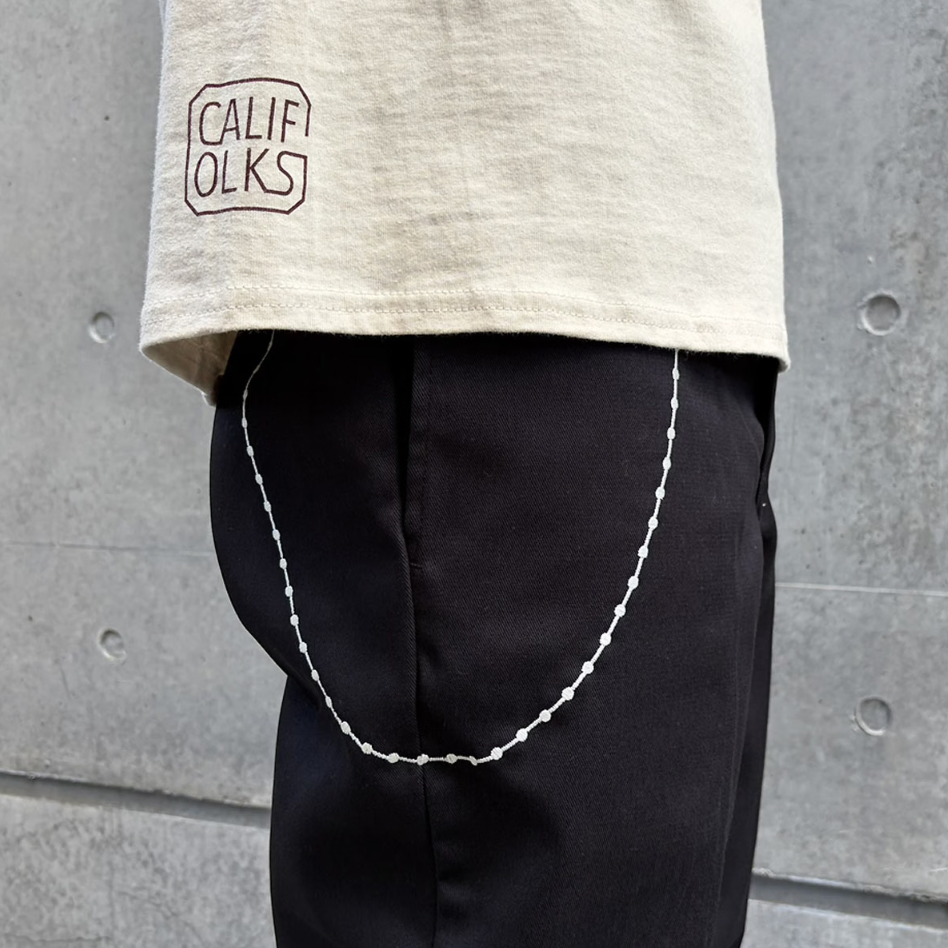 [STANDARD CALIFORNIA]CALIFOLKS Dickies Pants Embroidery Chain/BLACK(BTKPG250)