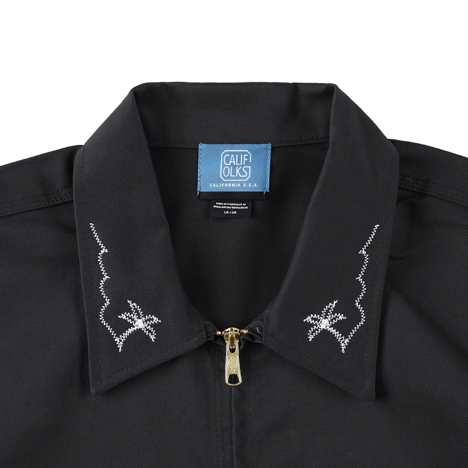 [STANDARD CALIFORNIA]CALIFOLKS Dickies Jacket Embroidery Palm Tree/Black(OUNLI300)