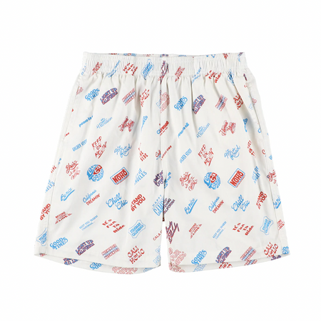 [STANDARD CALIFORNIA]SD Foot Print Easy Shorts/White(BTHSB220)