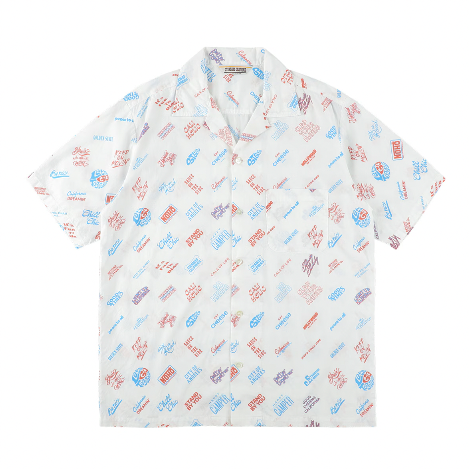 [STANDARD CALIFORNIA]SD Foot Print Shirt/White(SHOSA240)