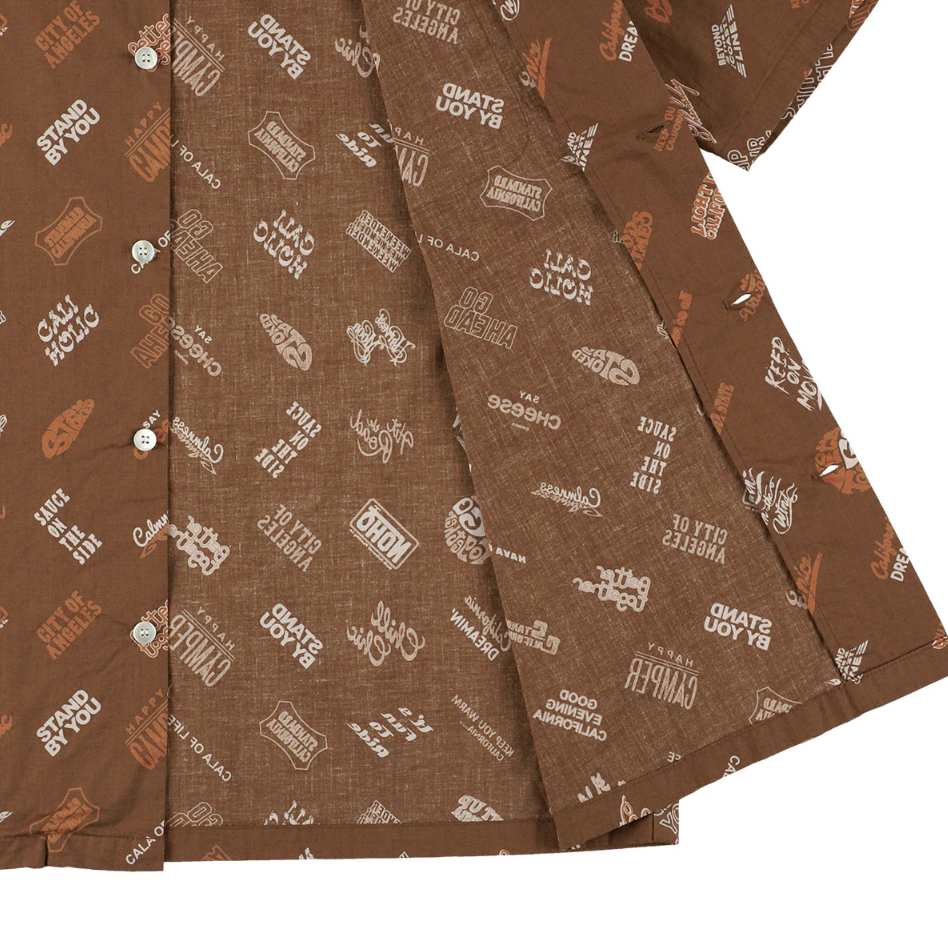 [STANDARD CALIFORNIA]SD Foot Print Shirt/Brown(SHOSA240)