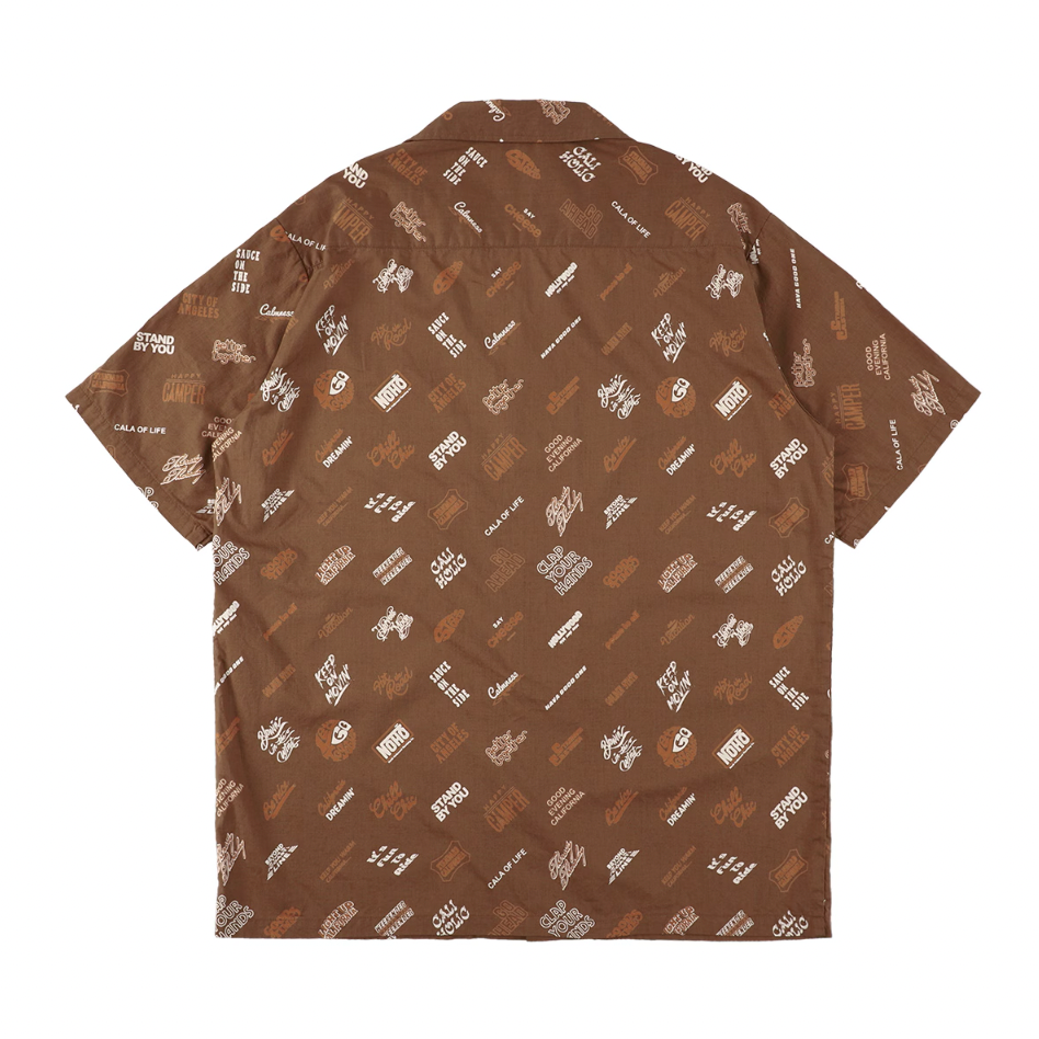 [STANDARD CALIFORNIA]SD Foot Print Shirt/Brown(SHOSA240)