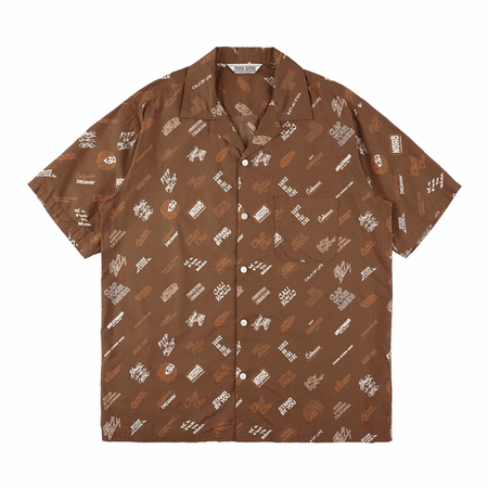 [STANDARD CALIFORNIA]SD Foot Print Shirt/Brown(SHOSA240)