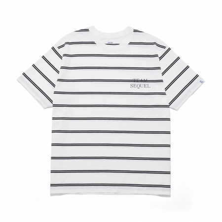 [SEQUEL]BORDER T-SHIRT/WHITExBLACK(SQ-26SS-CS-03)