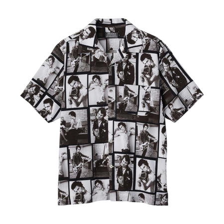 [HYSTERIC GLAMOUR]DENNIS MORRIS/SID 1977柄 オープンカラーシャツ/BLACK(02261AH16)
