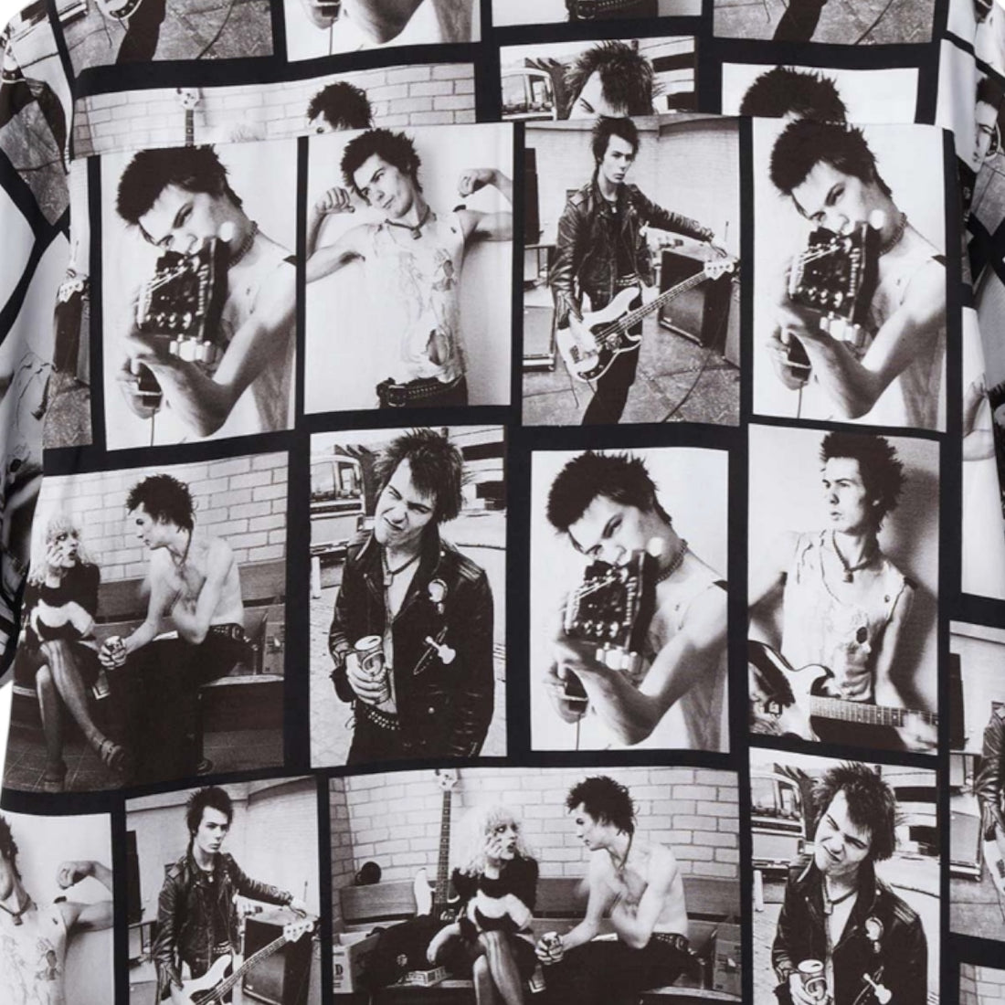 [HYSTERIC GLAMOUR]DENNIS MORRIS/SID 1977柄 オープンカラーシャツ/BLACK(02261AH16)