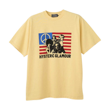 [HYSTERIC GLAMOUR]FREE BIRD Tシャツ/YELLOW(02261CT23)