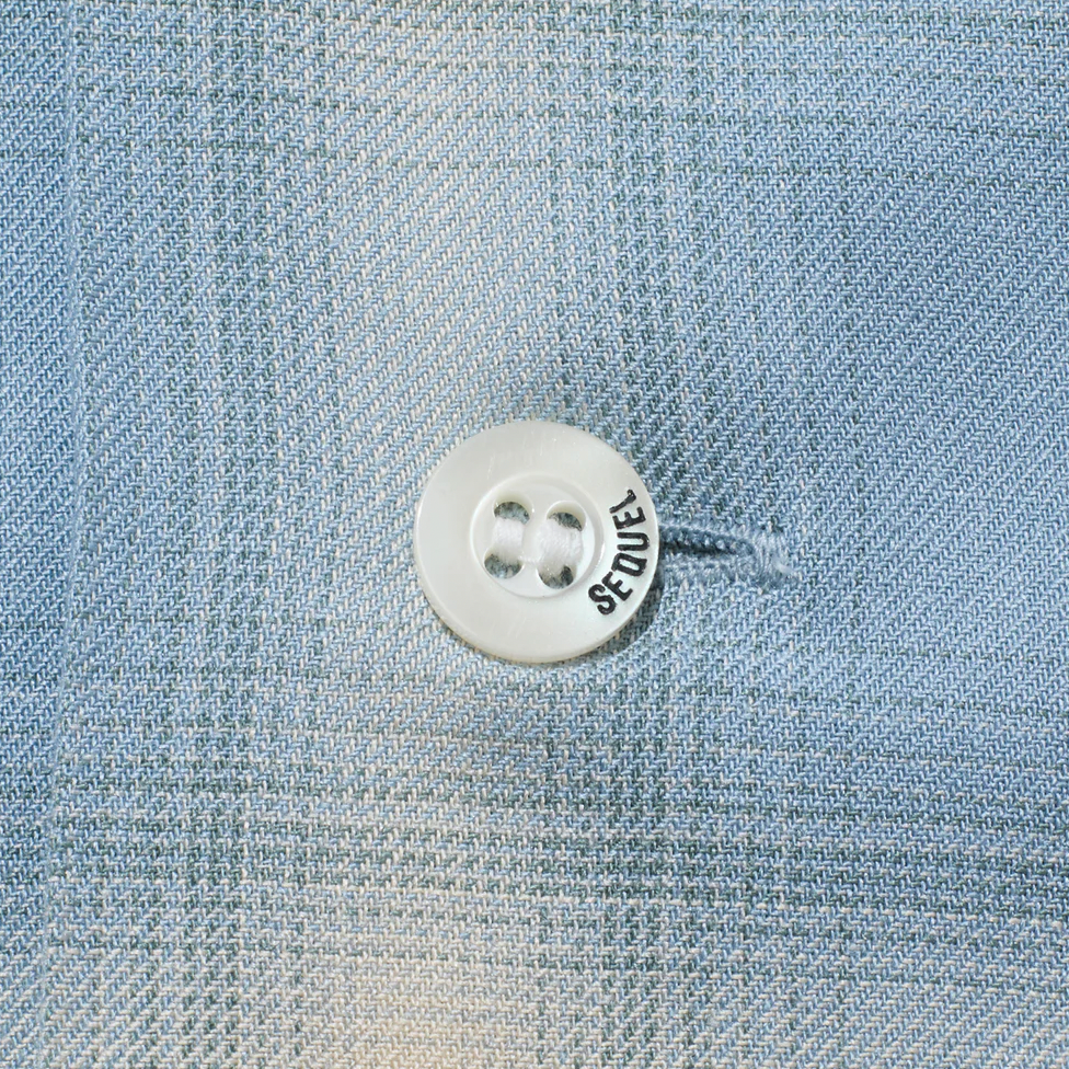 [SEQUEL]OMBRE CHECK LONG SLEEVE SHIRT/SAX(SQ-26SS-SH-02)