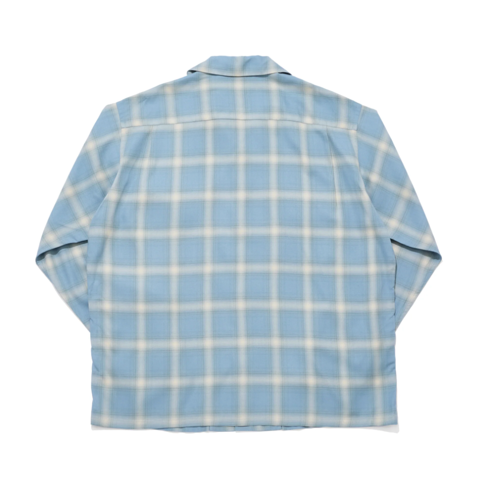[SEQUEL]OMBRE CHECK LONG SLEEVE SHIRT/SAX(SQ-26SS-SH-02)