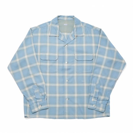 [SEQUEL]OMBRE CHECK LONG SLEEVE SHIRT/SAX(SQ-26SS-SH-02)