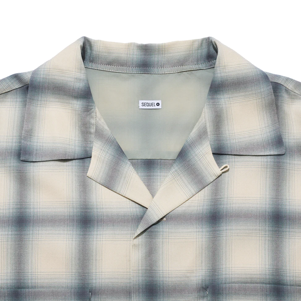 [SEQUEL]OMBRE CHECK LONG SLEEVE SHIRT/BEIGE(SQ-26SS-SH-02)