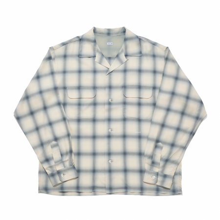 [SEQUEL]OMBRE CHECK LONG SLEEVE SHIRT/BEIGE(SQ-26SS-SH-02)