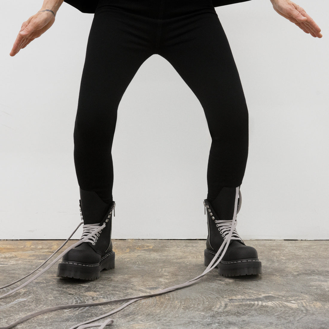 [Rick Owens]× Dr.Martens/QUAD STEEL TOE BOOT RO(DM02F18133001)