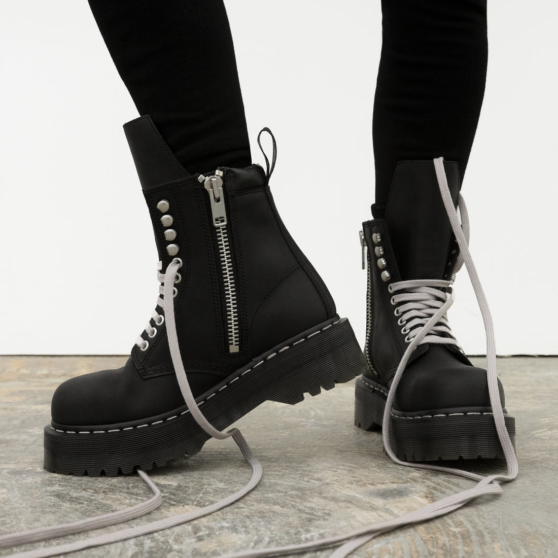 [Rick Owens]× Dr.Martens/QUAD STEEL TOE BOOT RO(DM02F18133001)