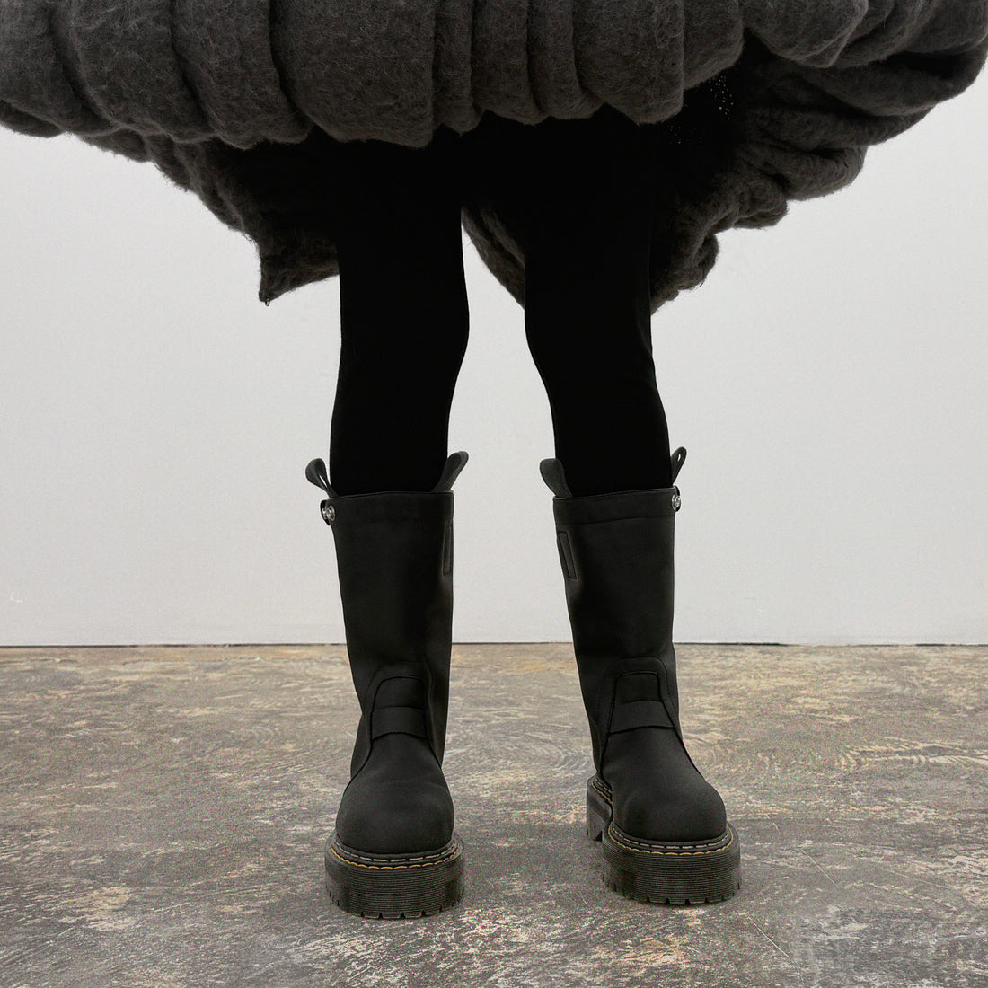 [Rick Owens]× Dr.Martens/QUAD PULL ON BOOT RO(DM02F18144001)