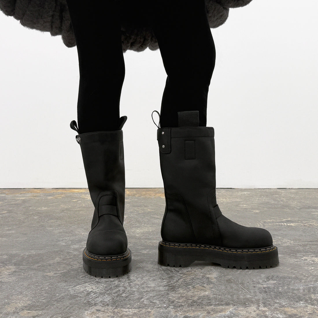 [Rick Owens]× Dr.Martens/QUAD PULL ON BOOT RO(DM02F18144001)