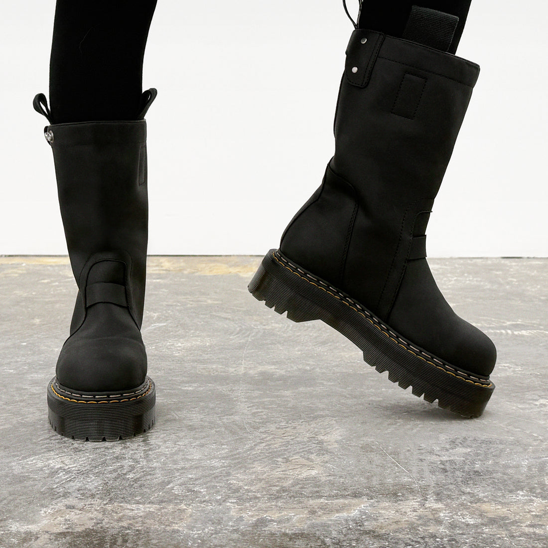 [Rick Owens]× Dr.Martens/QUAD PULL ON BOOT RO(DM02F18144001)