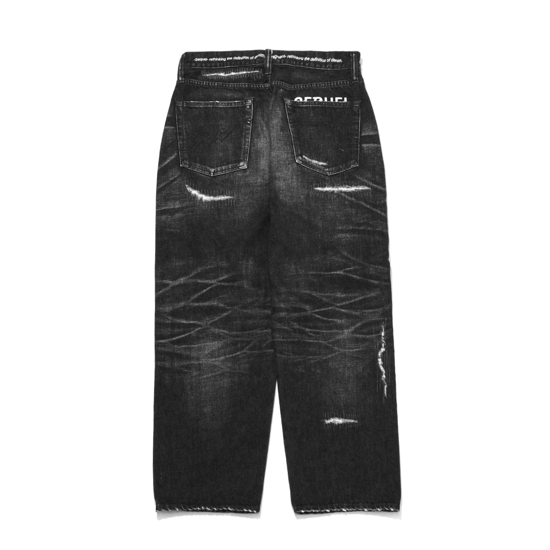 [SEQUEL]FRAGMENT x SEQUEL  DENIM PANTS/BLACK(SQ-26SS-PT-07)