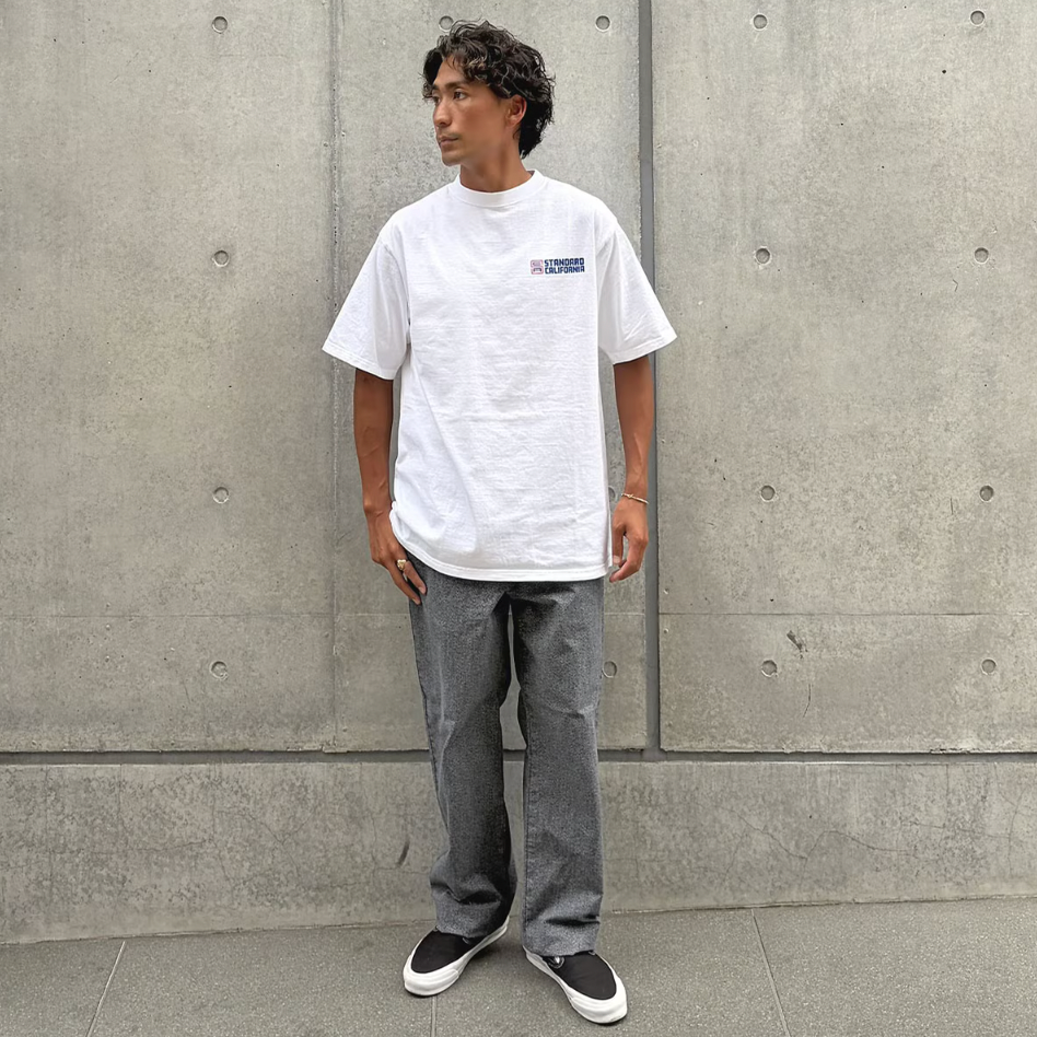 [STANDARD CALIFORNIA]SD Black Chambray Pants W Vintage Wash(BTKPB300)
