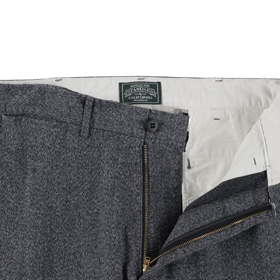 [STANDARD CALIFORNIA]SD Black Chambray Pants W Vintage Wash(BTKPB300)