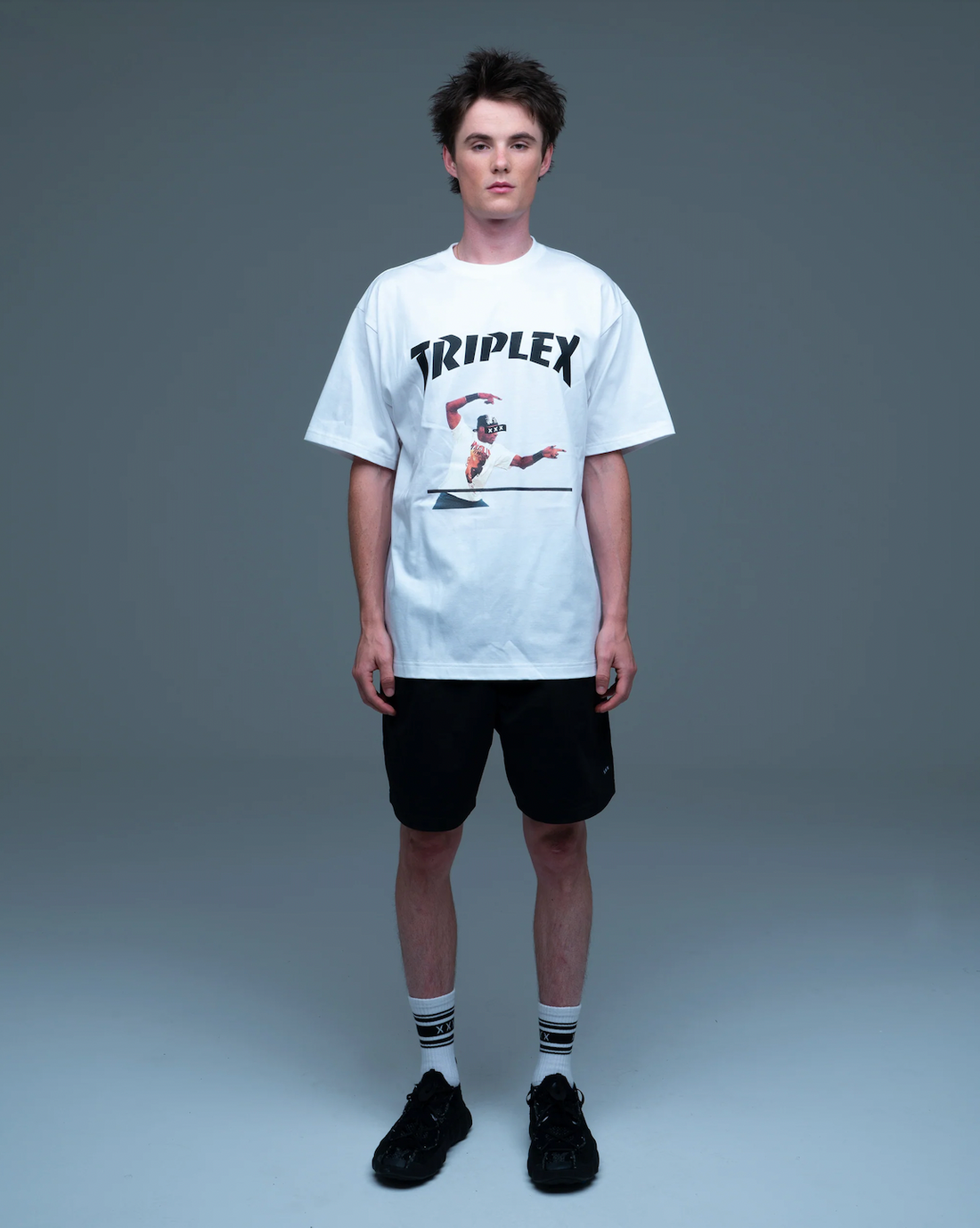 [GOD SELECTION XXX]TRIPLEX Arch Logo Player Photo Tee (GX-S26-ST-18)