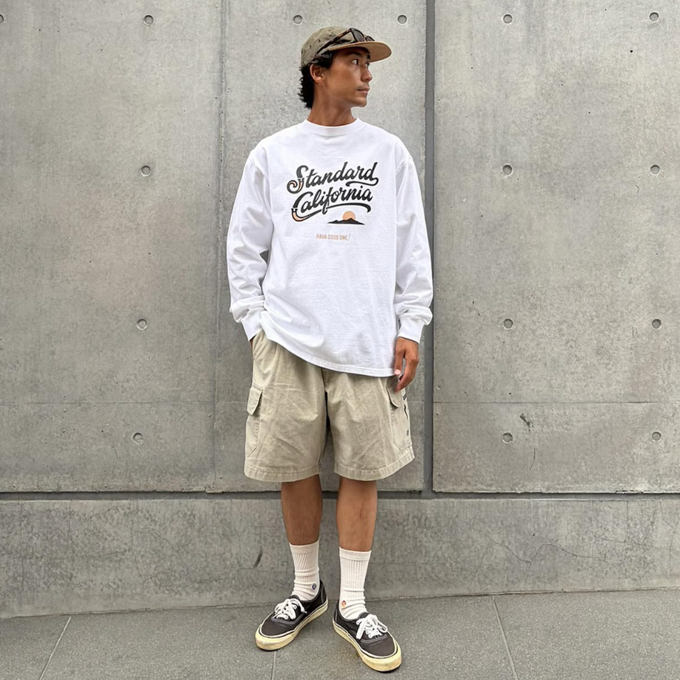 [STANDARD CALIFORNIA]SD Heavyweight Modern Twist Signs Logo2 Long Sleeve T(TSOLF120)