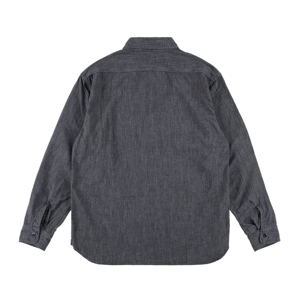 [STANDARD CALIFORNIA]SD Logo Patch Black Chambray Work Shirt Vintage Wash(SHOLF300)